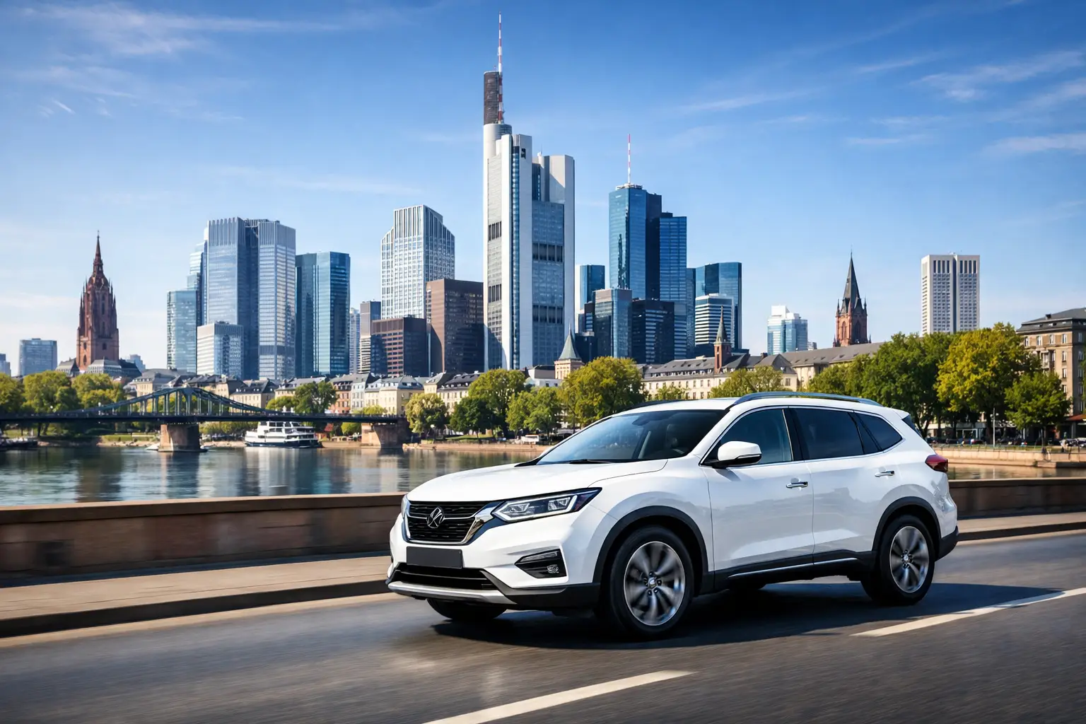 Frankfurt Skyline Mietwagen